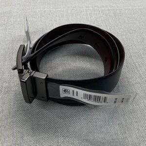 Perry Ellis Gunmetal Squares Ii Belt Size 32